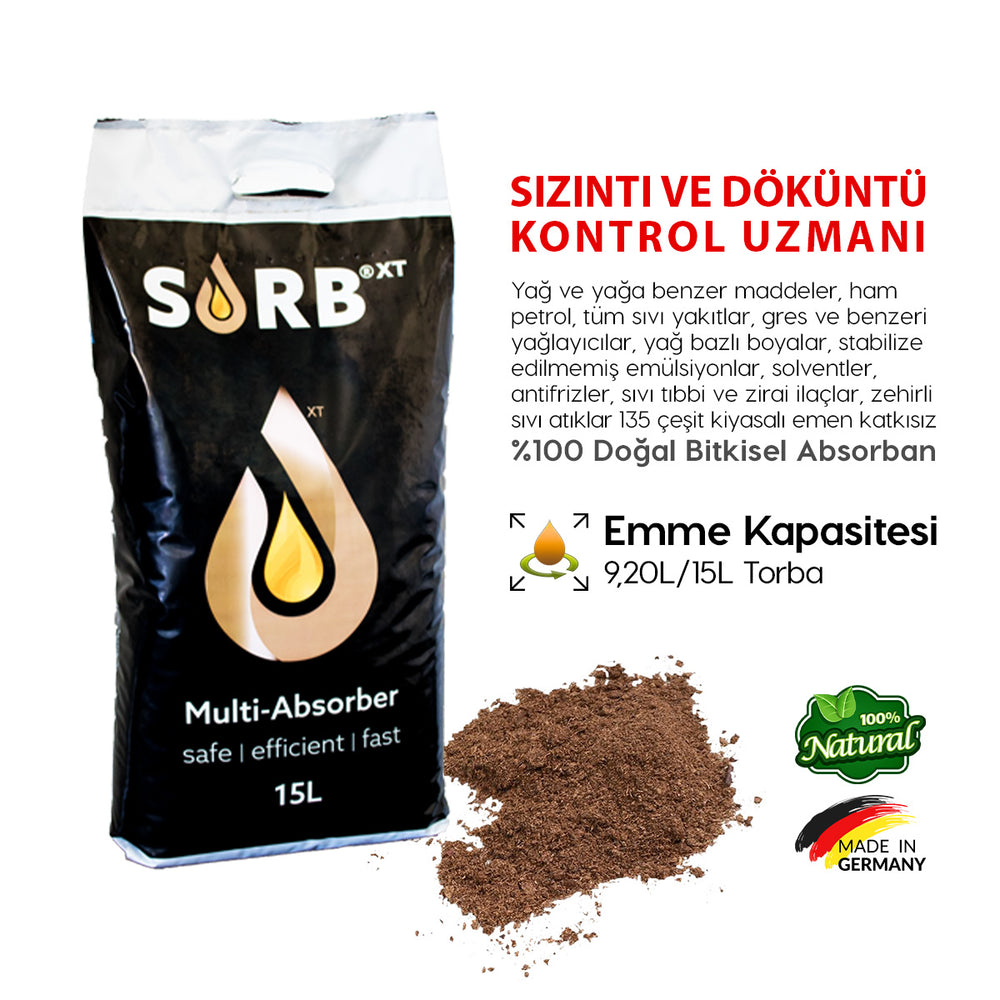 SORB®XT Multi-Absorber Doğal Elyaf Hidrofobik Absorban 15 LT