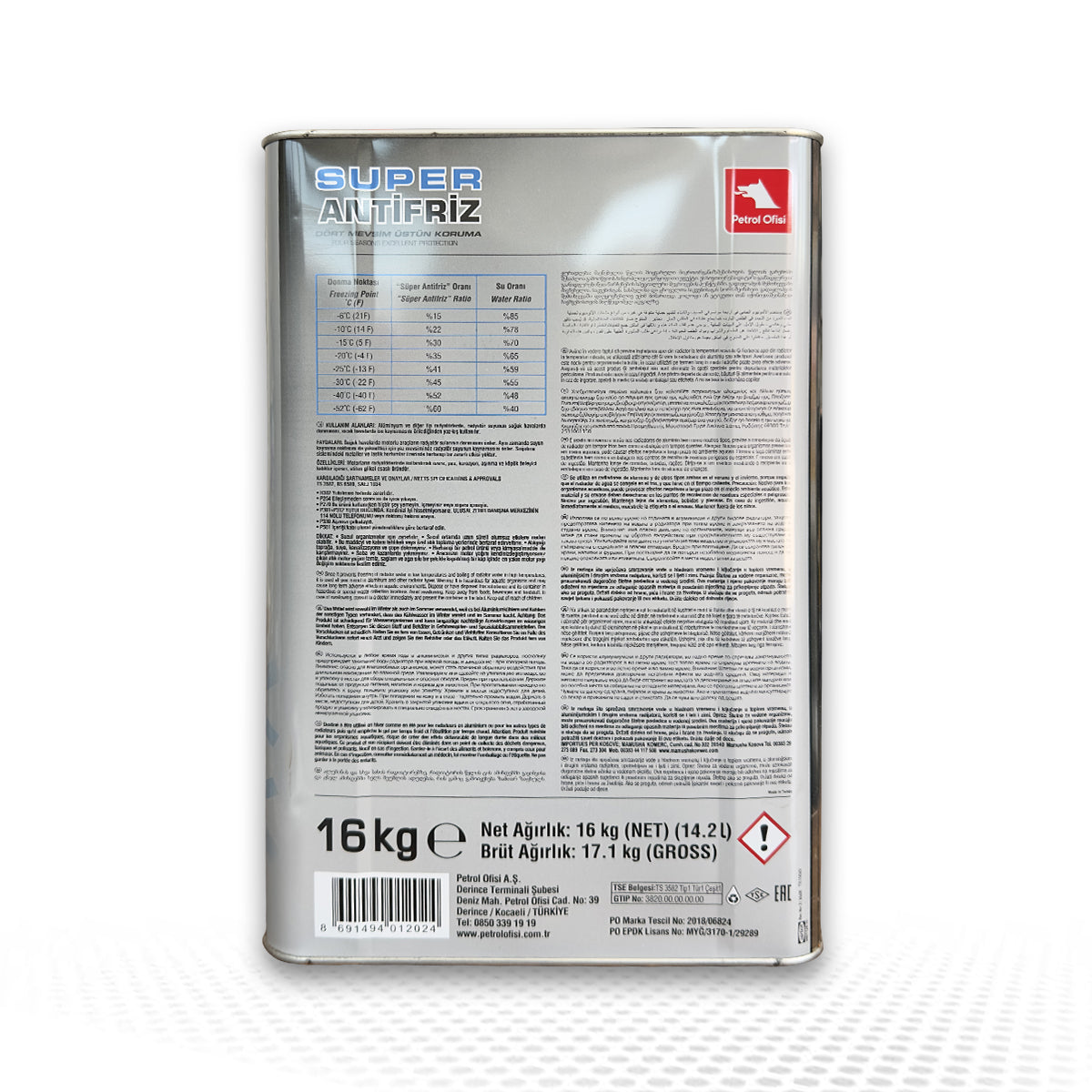 Petrol Ofisi Süper Antifiriz 16kg