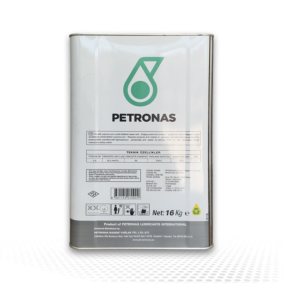 PETRONAS GEAR MEP 68 – 16 kg Endüstriyel Dişli Yağı