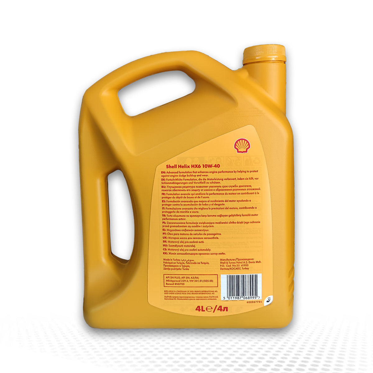 Shell Helix HX6 10W-40 Sentetik Motor Yağı - 4 LT