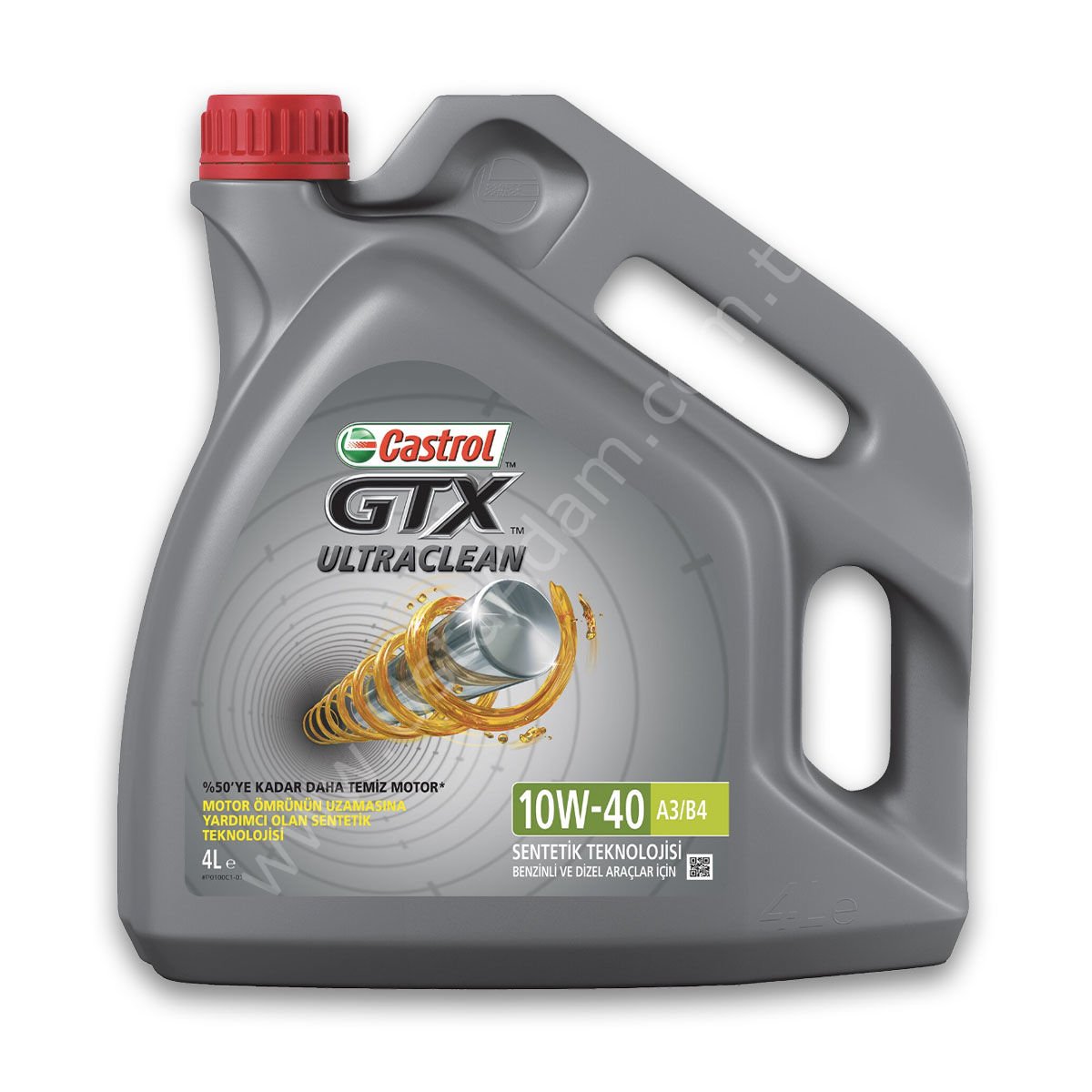Castrol GTX Ultraclean 10W-40 A3/B3 Benzinli ve Dizel Araçlar İçin Motor Yağı - 4 LT