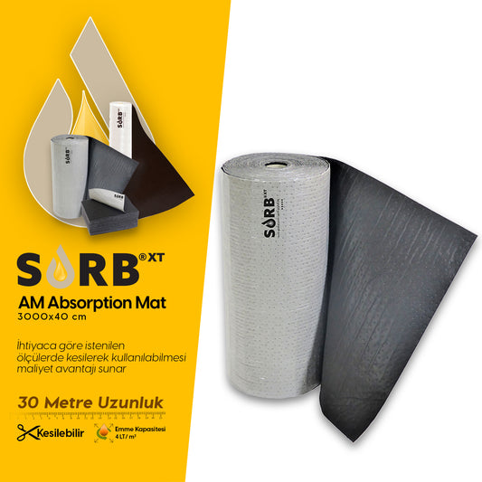 SORB®XT AM Absorption Mat 30.000x800mm Yağ, kimyasal ve kirli su emici absorban ped