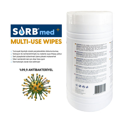 SORB®med Mulipurpose Wipes - Çok Amaçlı Antibakteriyel Yağ ve Kir Mendili