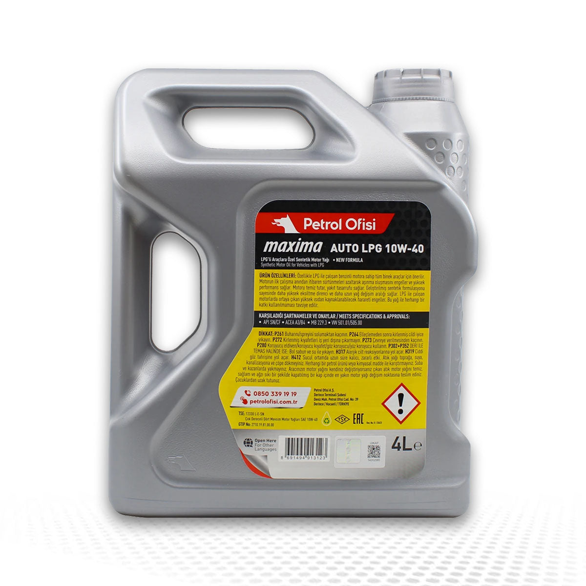 Petrol Ofisi Maxima 10W‑40  Auto LPG – Sentetik Motor Yağı 4 L