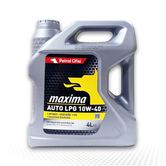 Petrol Ofisi Maxima 10W‑40  Auto LPG – Sentetik Motor Yağı 4 L