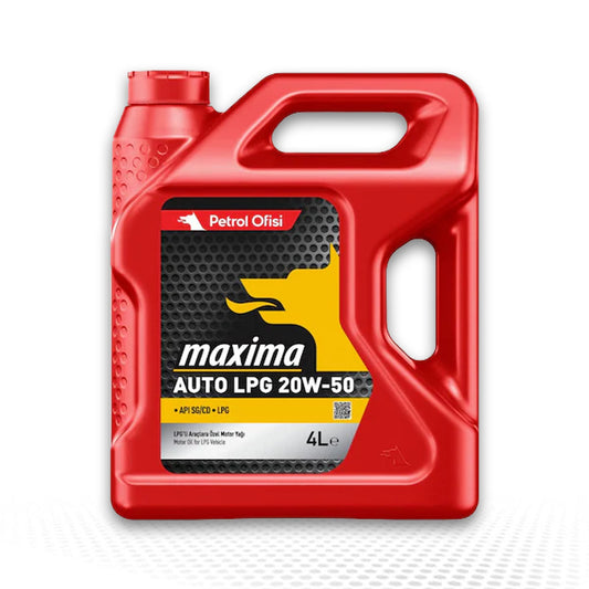 Petrol Ofisi Maxima AUTO LPG 20W‑50 Motor Yağı – 4 L