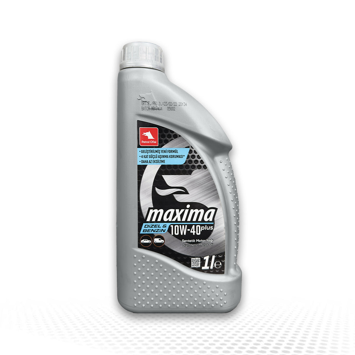 Petrol Ofisi Maxima 10W‑40 PLUS – Sentetik Motor Yağı 1 Litre